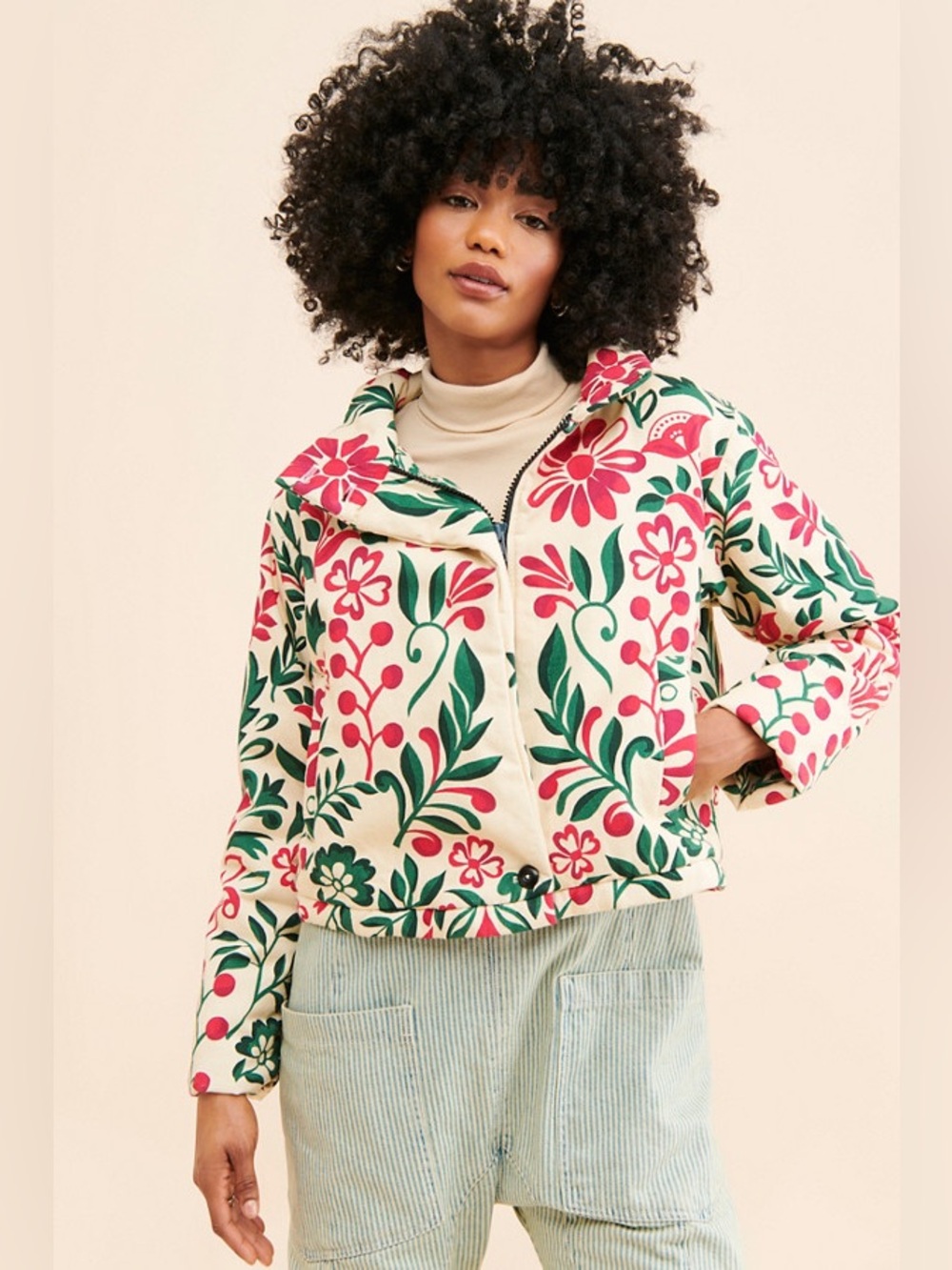 Anthropologie Floral Patterned Jacket